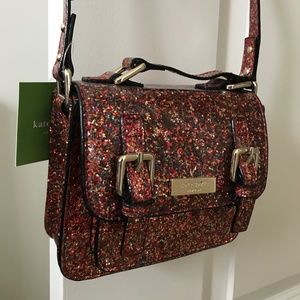 Kate Spade NWT Mini multicolor Glitter Scout Bag